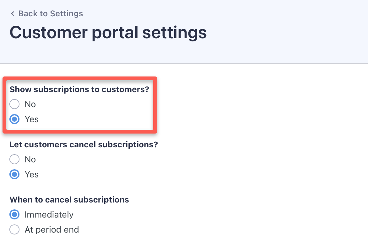 You can hide the 'Subscriptions' section of the customer portal by turning off the 'Show subscriptions to customers' option on the 'Full Stripe / Settings / Customer portal' page in WP admin