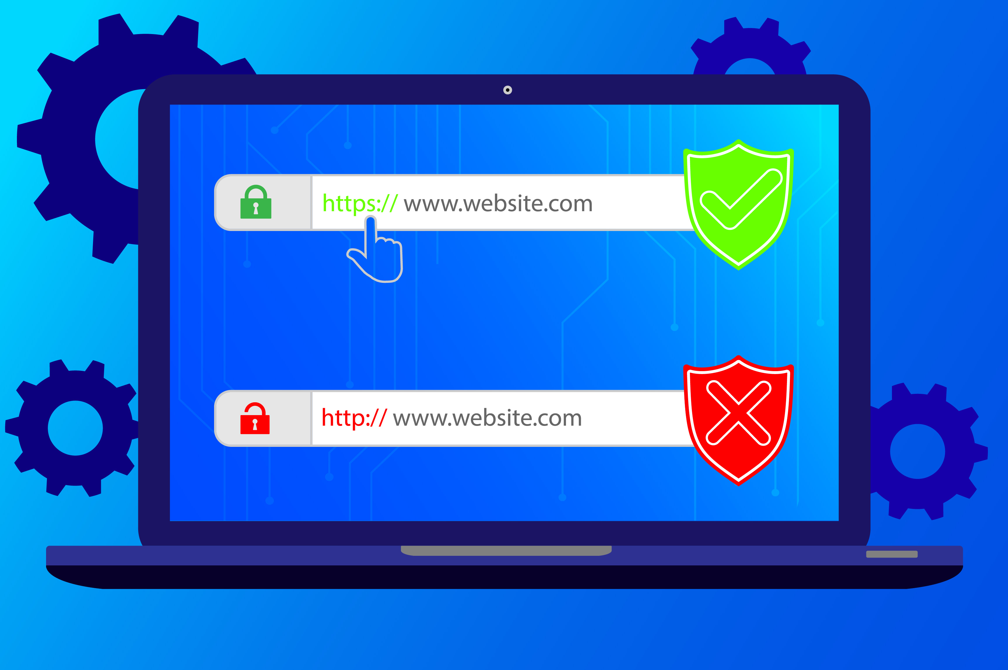 When you install SSL on your site, a padlock will appear in the address bar.