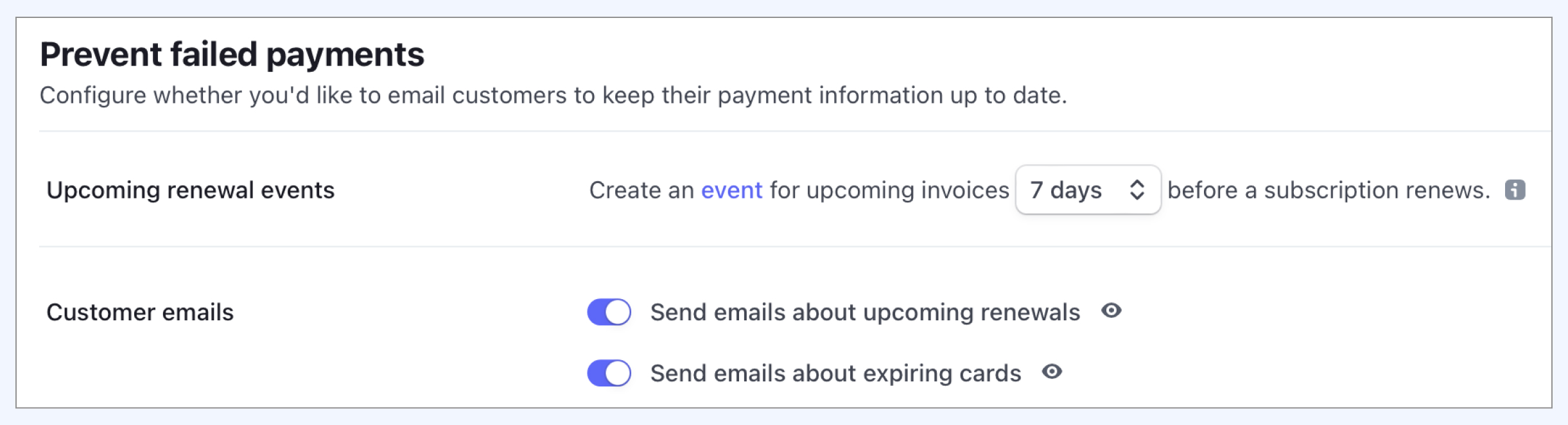 sending emails to customers in Stripe