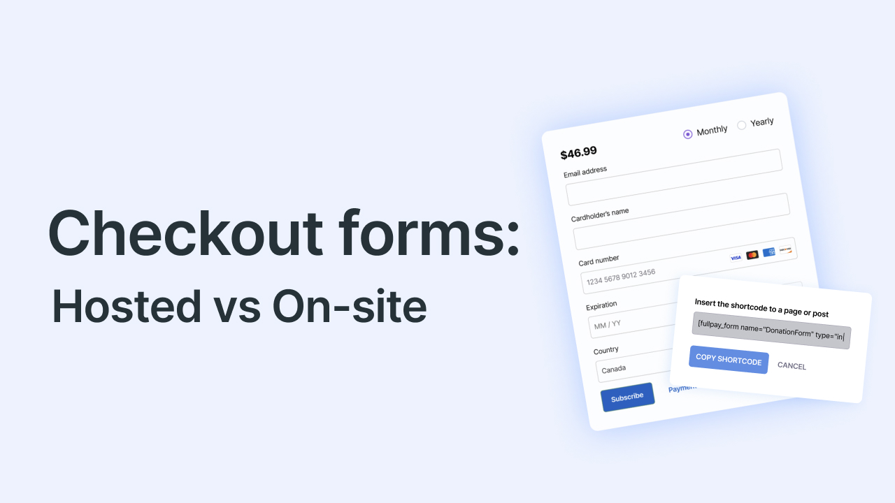 Stripe checkout pages